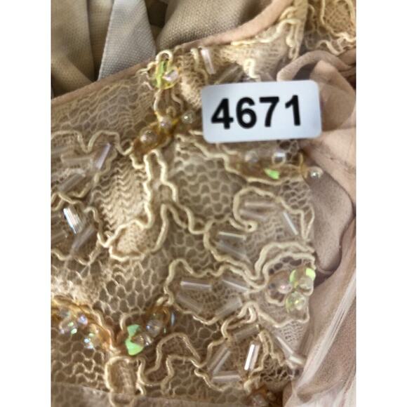 Patra Dress Tiered Beaded Sequin Lace Sleeveless Formal Evening Peach NWT 6 - Picture 8 of 8